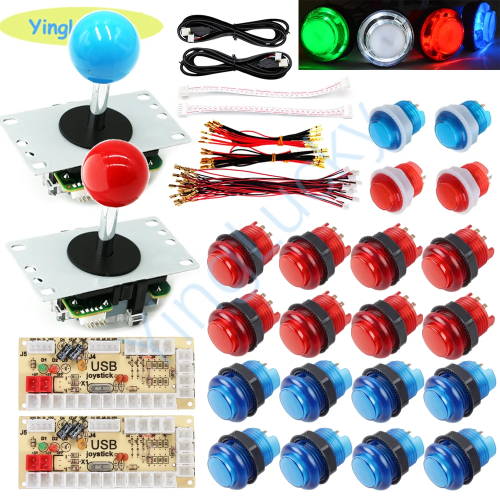 Arcade cabinet DIY kit with 5V led arcade push button arcade stick Zero Delay USB encoder to Video game PC / Raspberry Pi 4k 60fps h 265 h 264 hdmi video encoder via http rtsp rtmp rtmps udp srt onvif to iptv recording