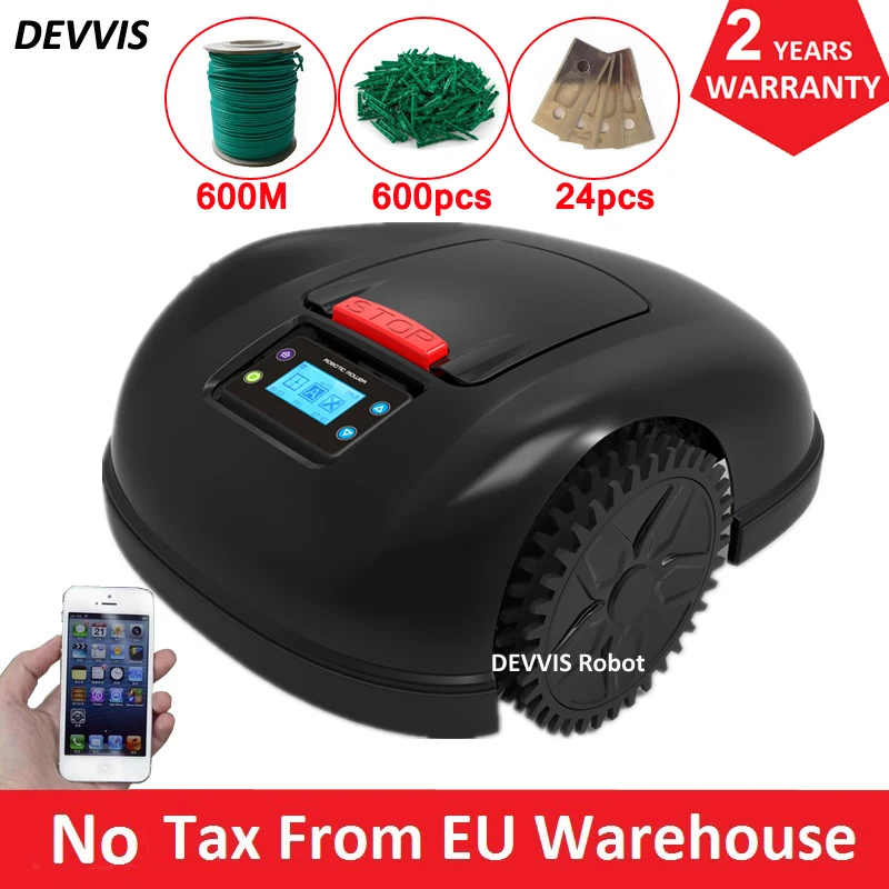 Приложение для смартфона Contorl робот садовая газонокосилка с 13.2AH литий-ионная батарея + 600 м провод + 600 шт колышки + 24 шт лезвие Приложение для смартфона Contorl робот садовая газонокосилка с 13.2AH литий-ионная батарея + 600 м провод + 600 шт колышки + 24 шт лезвие