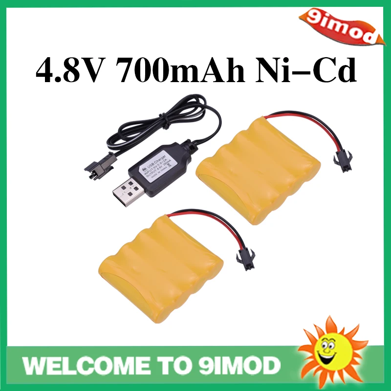 2шт 4 8 V 6V 7 2 9 6 700mAh Ni Cd AA Аккумуляторная батарея для дистанционного управления