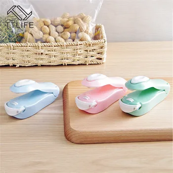 

Portable Bag Clips Handheld Mini Electric Heat Sealing Machine Impulse Sealer Seal Packing Plastic Bag Clip Work with Battery