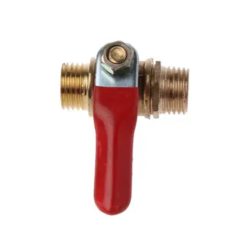 

1/4" Ball Valve Male to Male Pipe BSP Brass Ball Valve with Red Lever Handle