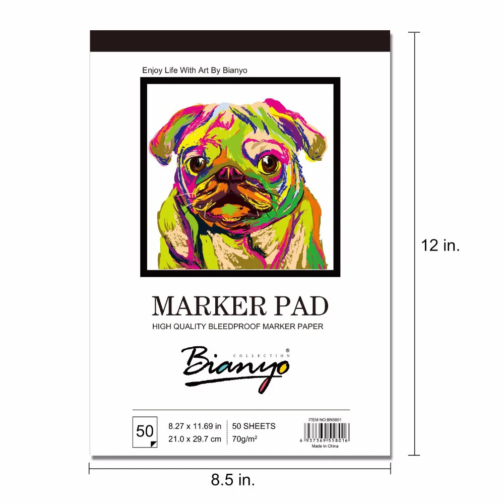 

A3/A4 Marker Pad 50Sheet Professional Hand-Painting Sketchbook for Artist Drawing Notepad Books Art Supplies