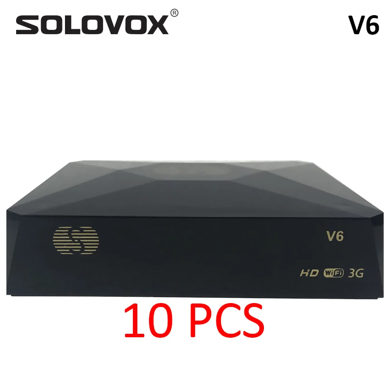 SOLOVOX V6 10 шт. домашний кинотеатр мини HD спутниковый ТВ приемник Поддержка M3U MARS CCCAM tv NOVA tv Xtream домашний кинотеатр тв - Цвет: v610PCS