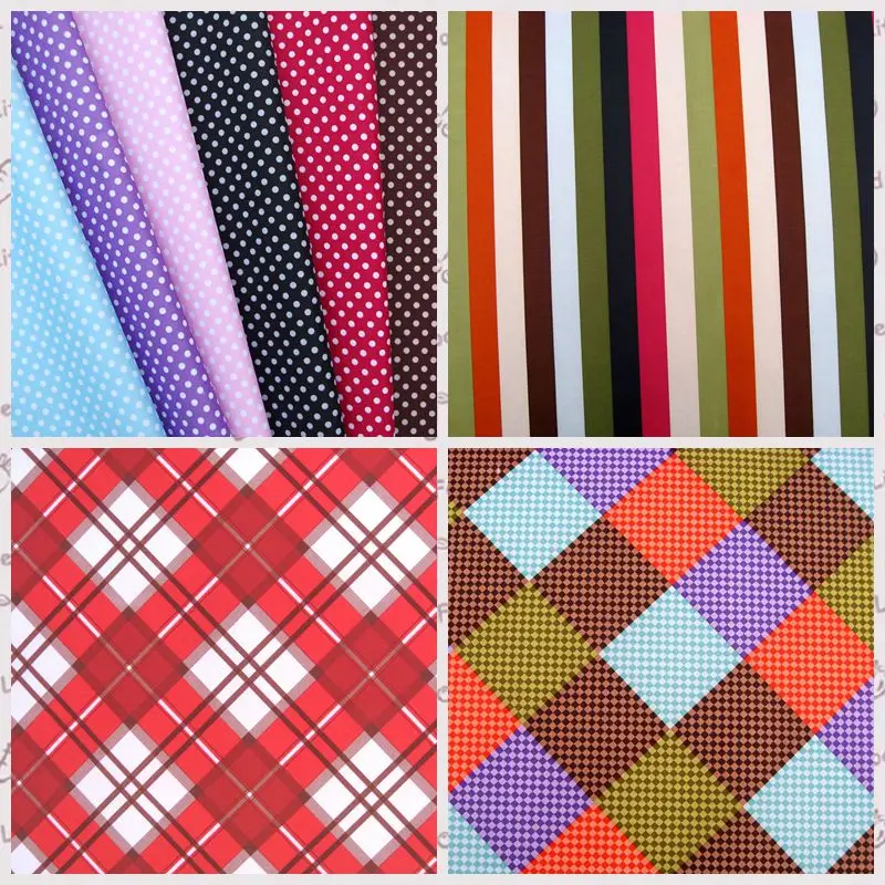 Polyester/PVC coated Waterproof Fabric for bag handmaking - Dot stripe patch Geometric figure collection (G05) | Дом и сад