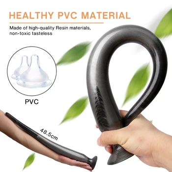 Super Long Butt Plug Powerful Suction Cup Buttplug Anal Dildo Female Anal Vagina Masturbation Adult Sex Toys for Woman Man Gay 2
