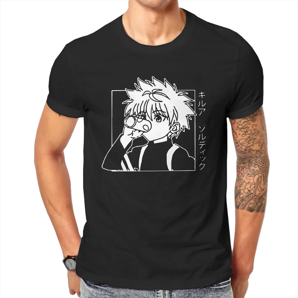 Футболка KILLUA мужская с круглым вырезом 100% хлопок смешная рубашка принтом Hunter x Gon