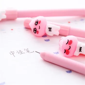 

3PCS Kawaii Cute Cartoon Pink Peach Head Gel Pen Rollerball Pen School Office Supply Writing Signing Pen Student Stationery