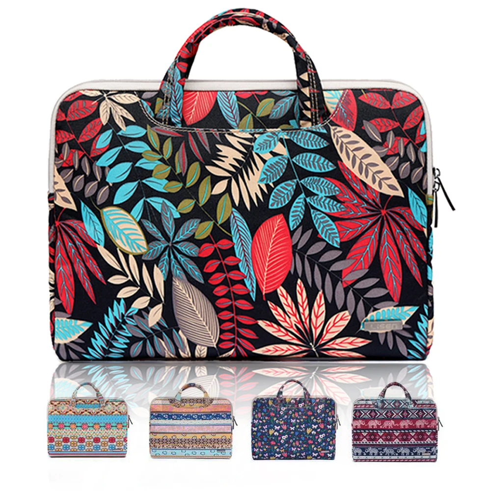 

Forest Series Pattern Water-resistant 11/13 /15.6 inch Canvas laptop sleeve with pocket for 15.6 inch laptop case macbook air