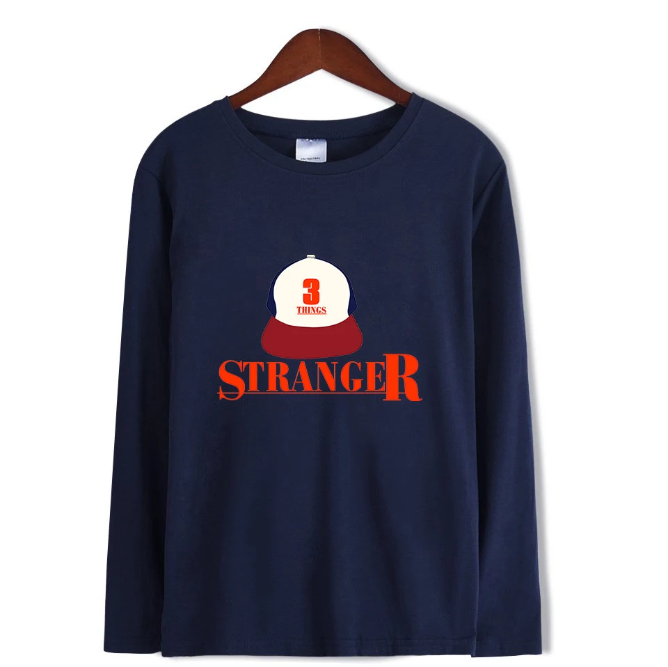 2019 Autumn Slim Streetwear O neck T Shirt River Valley Town  Long Sleeve Men Casual Fitness  Blue Long Sleeve Pullover shirt