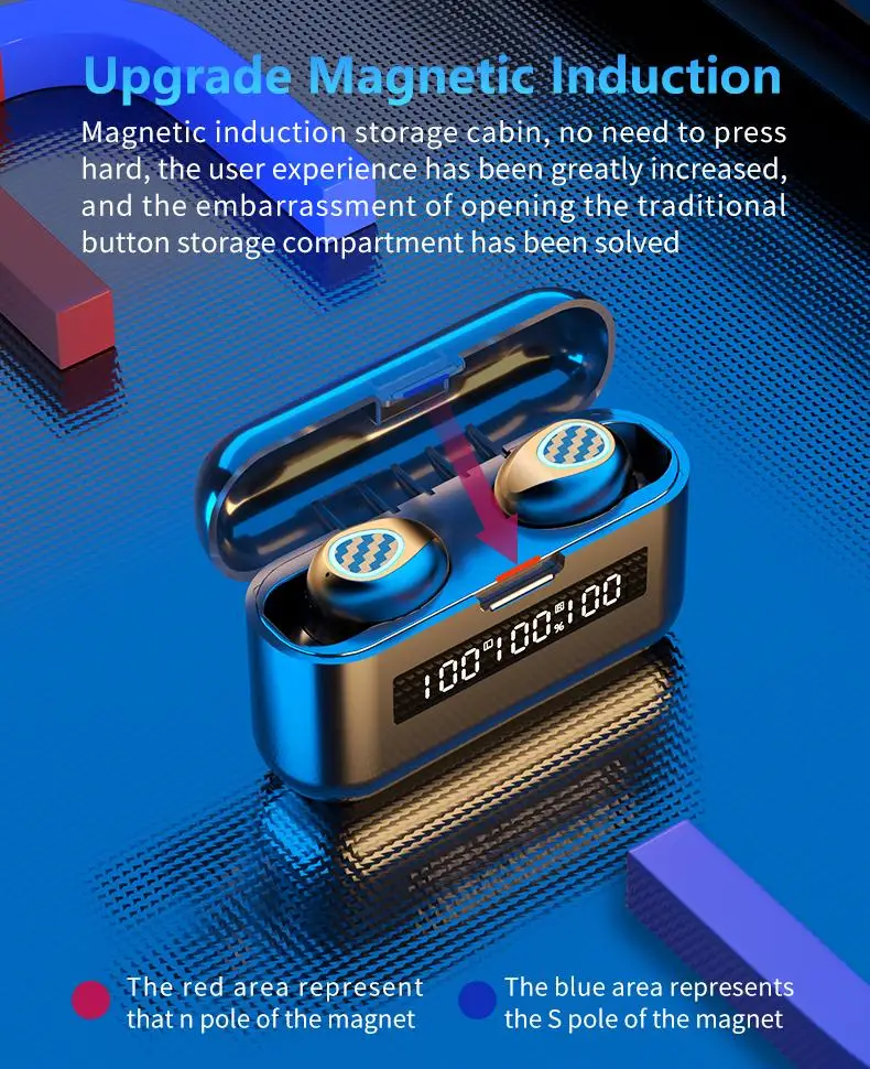 Беспроводные Bluetooth-наушники TWS спортивные стерео наушники-вкладыши с басами