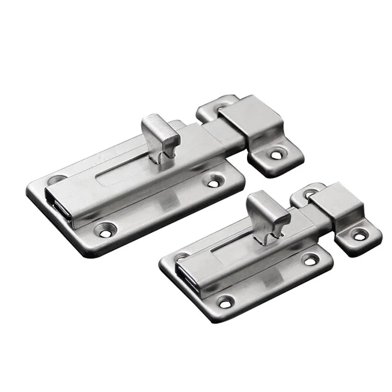 

Heavy-Duty Thickened Brushed Stainless Steel Door Lock Latch Slide Barrel Bolt Clasp Set 304 stainless steel latch