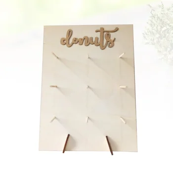 

1pc Donuts Stand Wooden Donuts Bar Dessert Doughnut Rack Frame Stand for Party