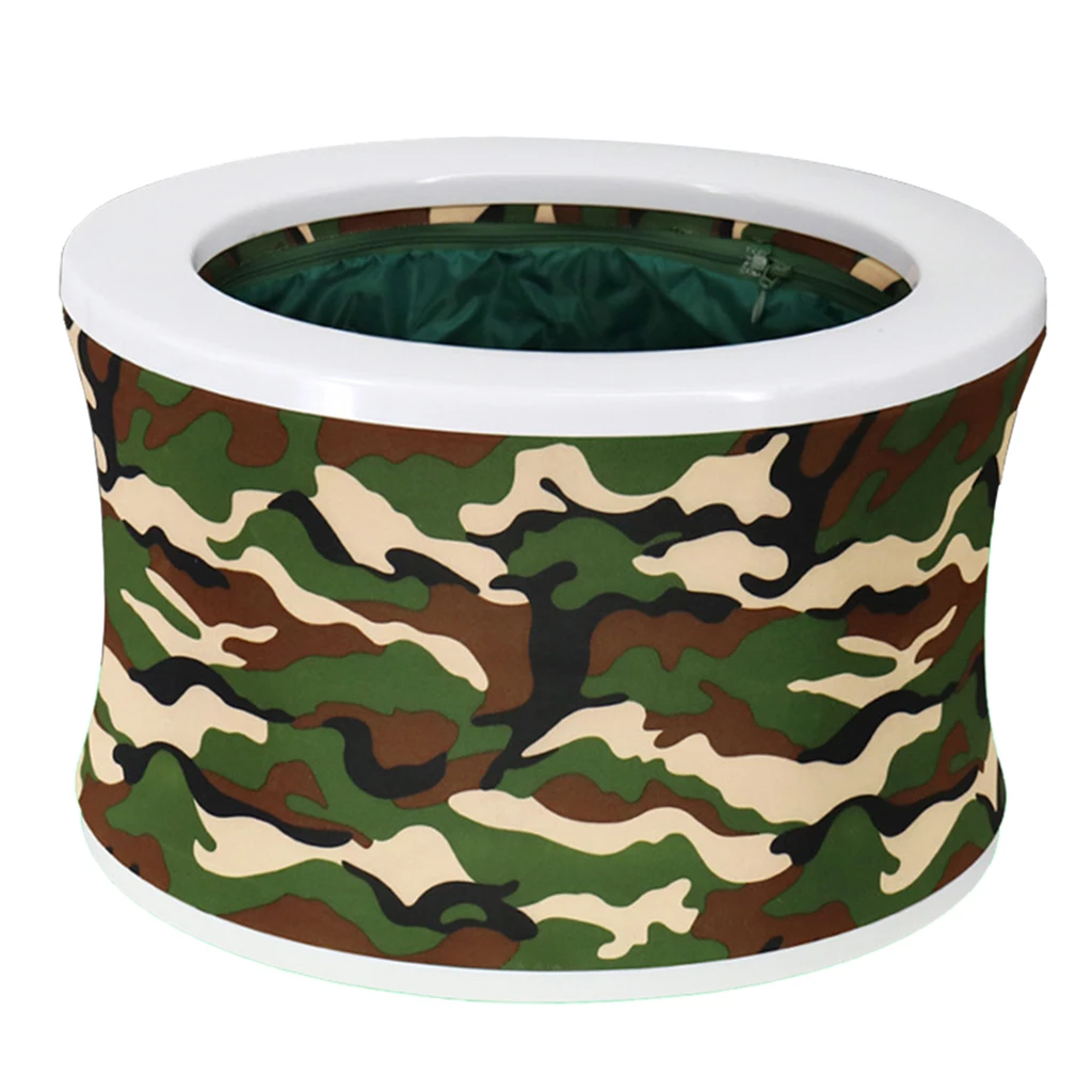 Portable Adults Folding Toilet Car Commode Outdoor Indoor Toilet Bucket Toilet Seat for Camping Hiking Trips