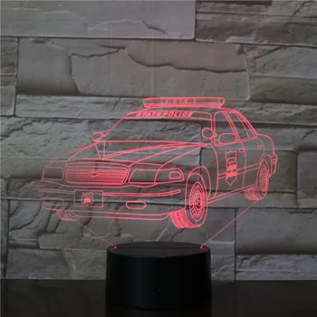 

Cutomized 3D Lamp Federal Police Cars 2019 Best Selling 7 Color with Remote 3D Illusion Led Night Light Lamp Touch Sensor