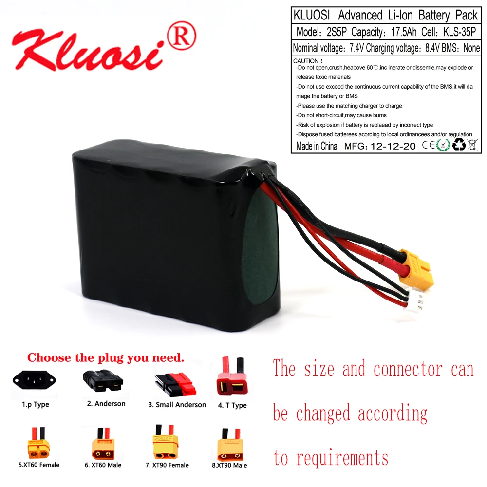 KLUOSI 7 4 V 17.5Ah 18Ah 2S5P 8 Высокая Ёмкость Бла (беспилотный летательный аппарат