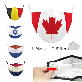 

Fashion Cotton Flag Print Mask Keep Fighting Face Masks Fabric Adult Protective PM2.5 Reusable Mask Proof Washable Filter Mask