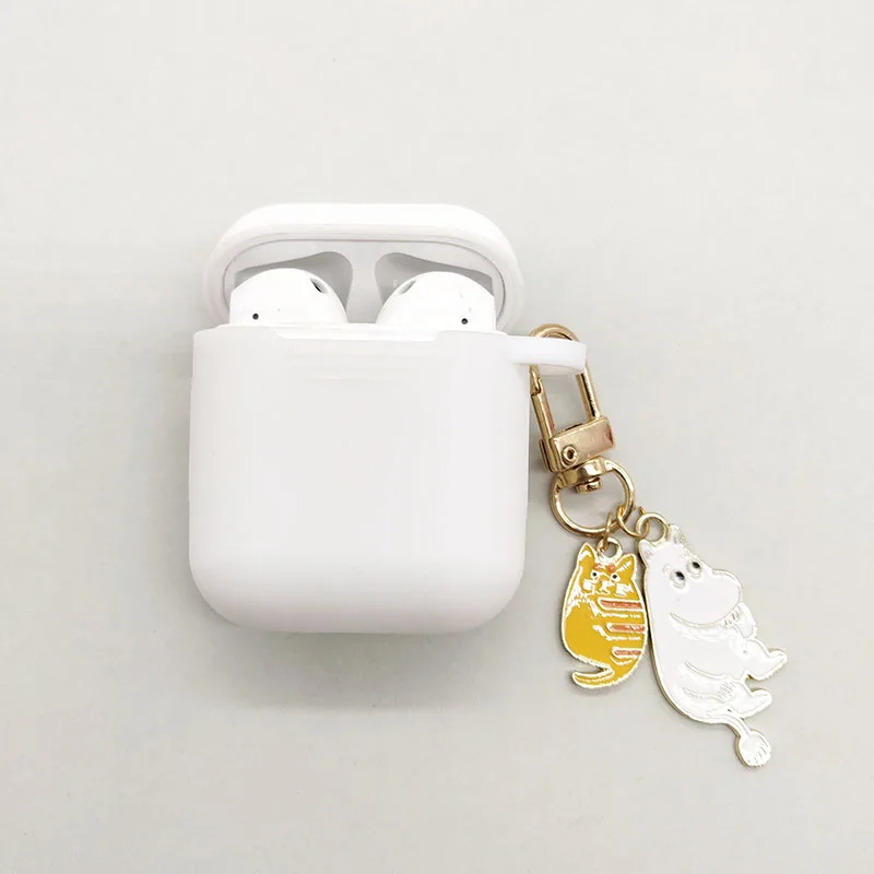 Супер милая Корейская собака брелок Декор наушники чехол s для Apple Airpods чехол силиконовый Bluetooth наушники крышка для Airpods коробка