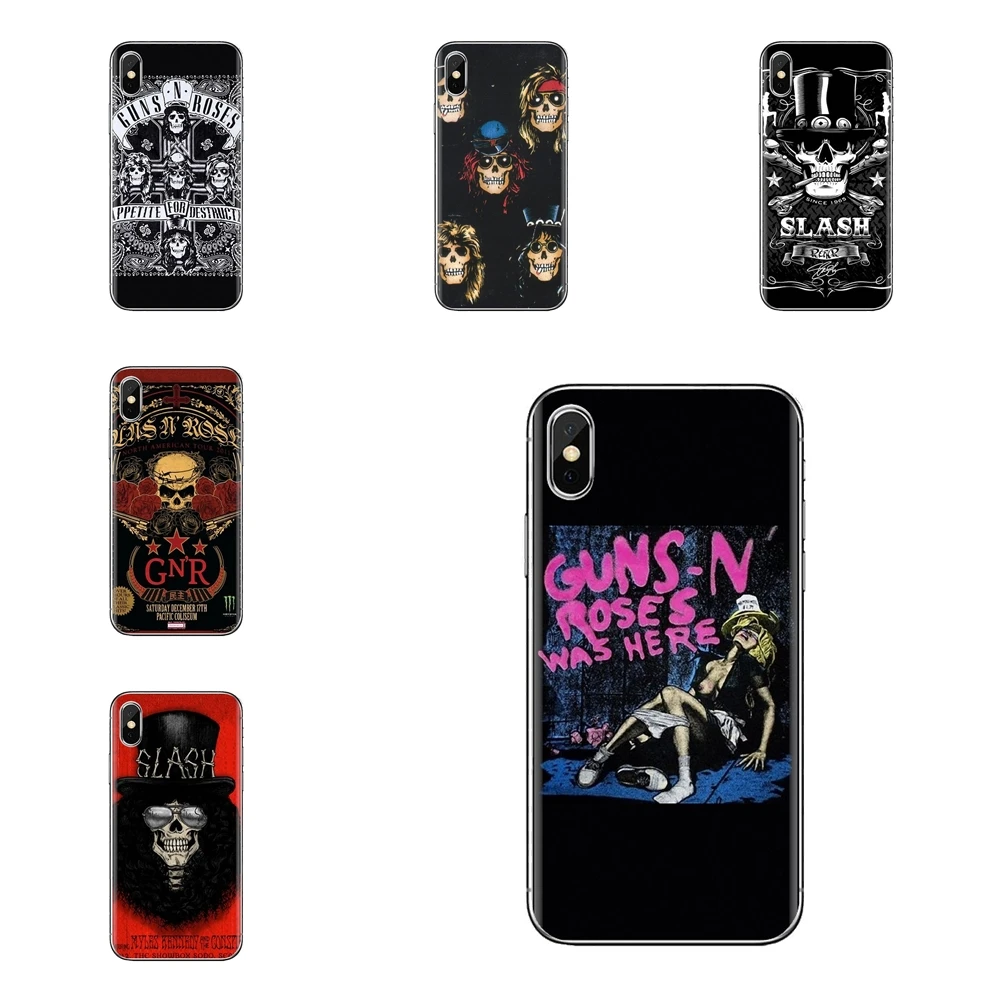 НРГ группа Пистолеты N Roses крест ТПУ прозрачный чехол для Samsung Galaxy J1 J2 J3 J4 J5 J6 J7 J8