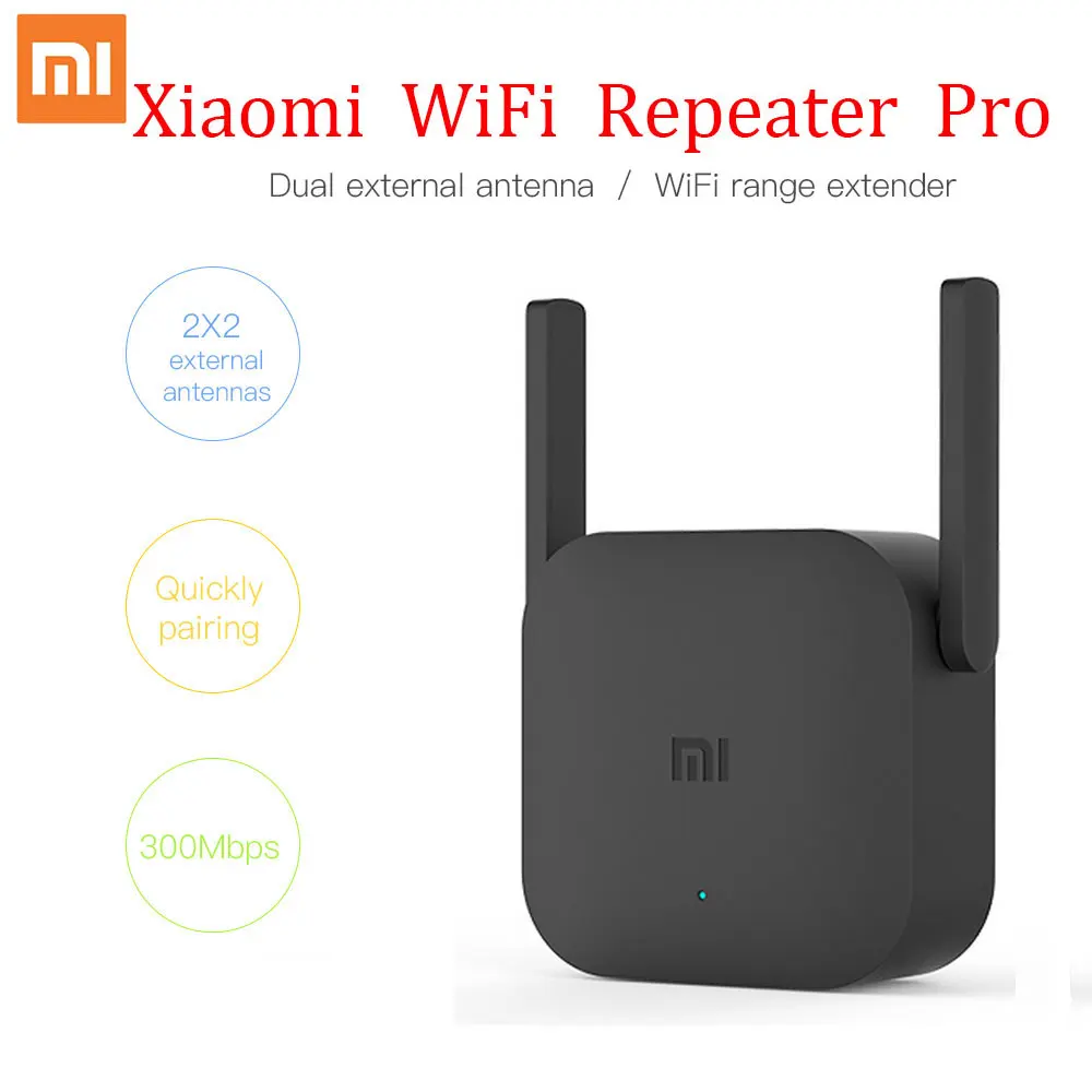 

Original Xiaomi Wifi Router Amplifier Pro 300M 2.4G Repeater Signal Wireless Range Extender Roteader Mi Wireless Router Wi-fi