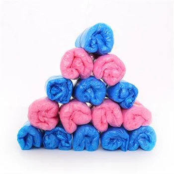

100pcs Waterproof Anti Slip Boot Covers Plastic Disposable Shoe Covers Overshoes Safety Blue/Pink