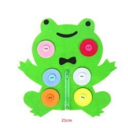 Boutons à fermeture éclair, manuel d'enseignement de la maternelle, bricolage, tissu tissé, jouets faits à la main, éducation précoce 