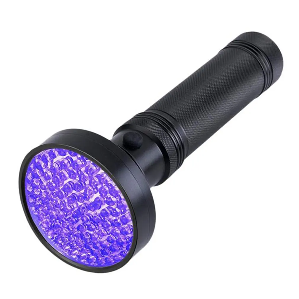 100LED УФ фонарик Внешний вид патент фиолетовый свет фонарик фото Пинцет ПЭТ фонарик УФ электрический факел