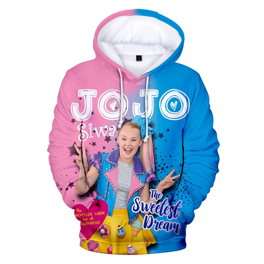 От 3 до 14 лет JOJO Siwa/детский осенне-весенний топ с капюшоном; толстовка; футболка; одежда; рубашки с капюшоном для маленьких девочек-подростков; хлопковая одежда - Цвет: 06602