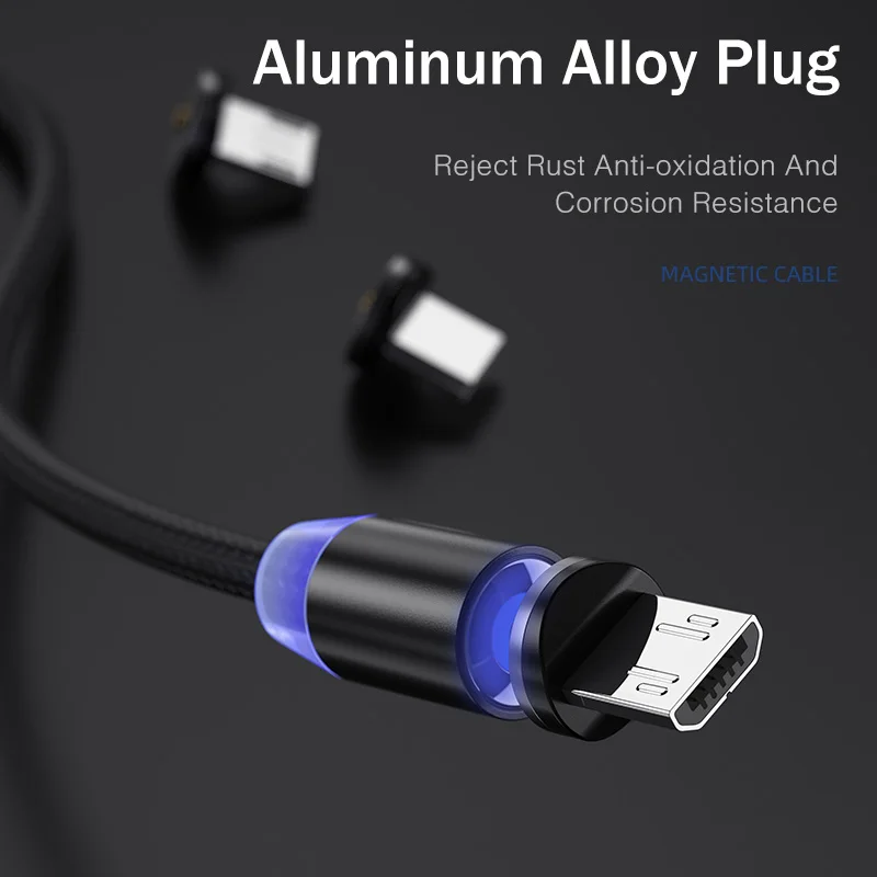 YKZ Магнитный кабель Micro USB кабель для Xiaomi redmi samsung s7 360 A быстрое зарядное устройство кабель для зарядки градусов шнуры кабель microusb