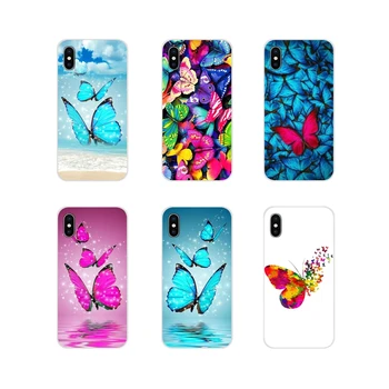 

For Sony Xperia Z Z1 Z2 Z3 Z5 compact M2 M4 M5 C4 E3 T3 XA Huawei Mate 7 8 Y3II TPU Cover Bag Cute Color Dreamy Butterfly Flower