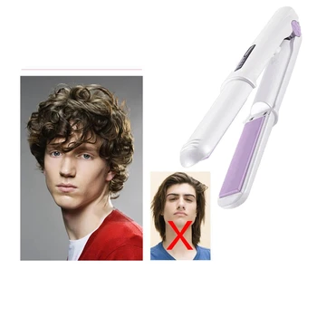 

Hot Mini Usb Cordless Hair Straightener with Power Bank System Travel Flat Irons Portable Wireless Straightening Hair Iron-White