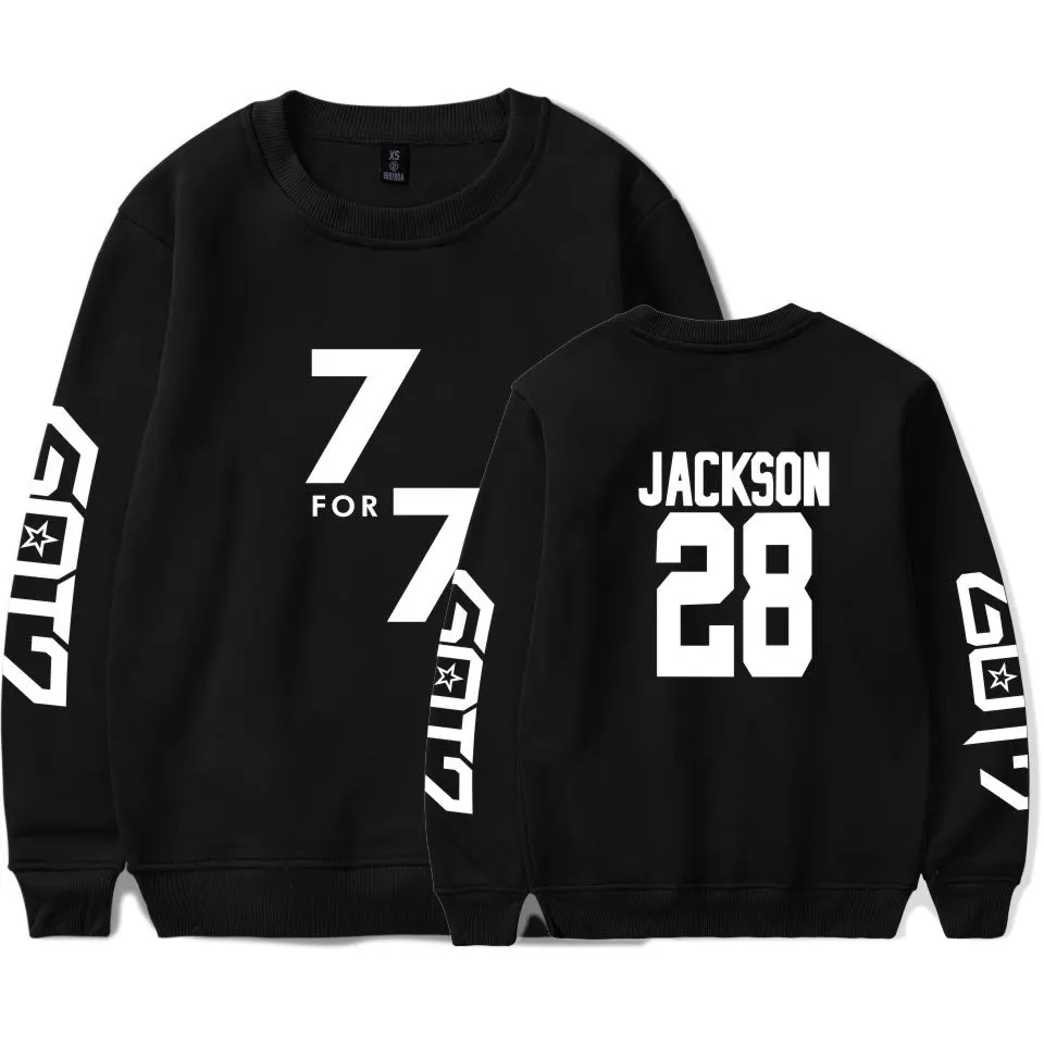 WEJNXIN Новинка GOT7 пуловеры Jackson флисовые толстовки без шапочки для женщин и мужчин унисекс уличная 7 для 7 JB JR теплая толстовка одежда