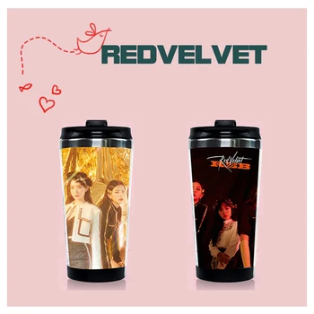 

Kpop RED VELVET 5th Mini Album <RBB> Stainless Steel Sports Bottles Water Cup K-pop Double Layer Curve Cup Fan Collection Gifts
