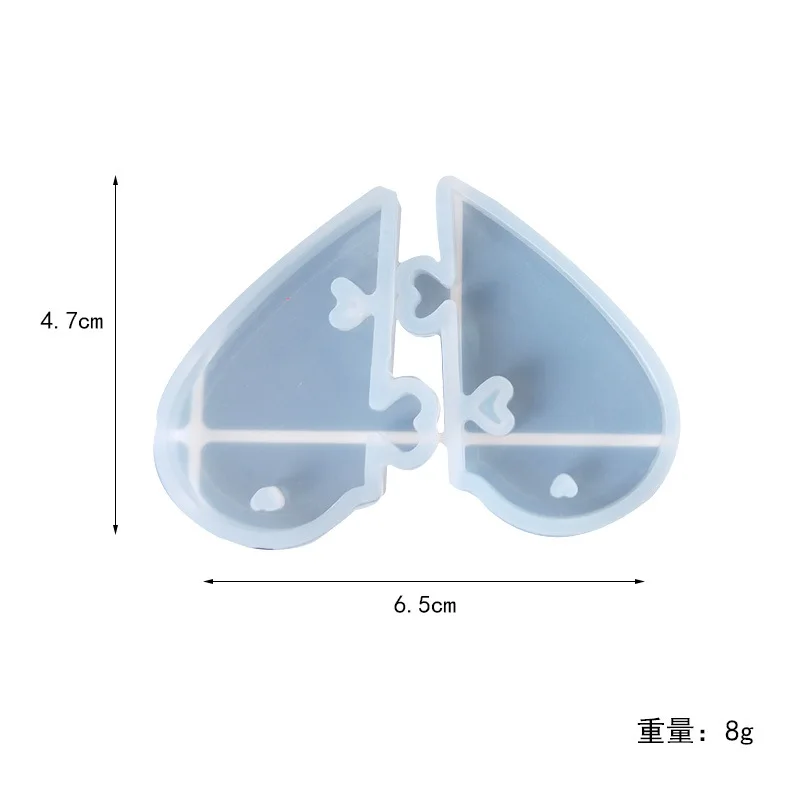 1 шт. Геометрическая любовь Дельфин Подвеска для изготовления прозрачных УФ-полимерных силиконовых комбинированных форм для изготовления самодельных аксессуаров - Цвет: puzzle heart