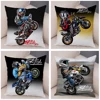 Cartoon Motorcycle Cushion Cover Decor Extreme Sports Pillowcase Soft Plush Mobile Bike Pillow Case for Sofa Home Children Room ► Photo 2/6