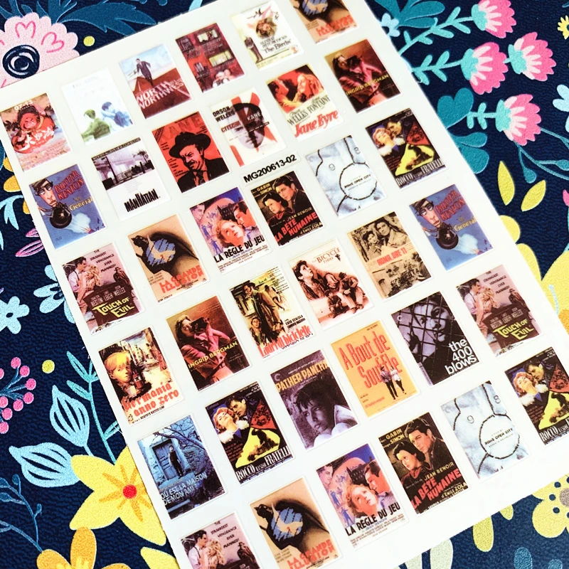 Newest MG200613-02-03 newspaper Movie poster3d nail art sticker nail decal stamping export japan designs rhinestones