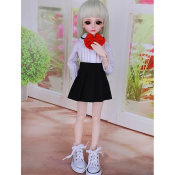 

1/4 BJD Dolls Accessories Set Bory Female SD Doll with Makeup and Full Costume - Light Skin Color