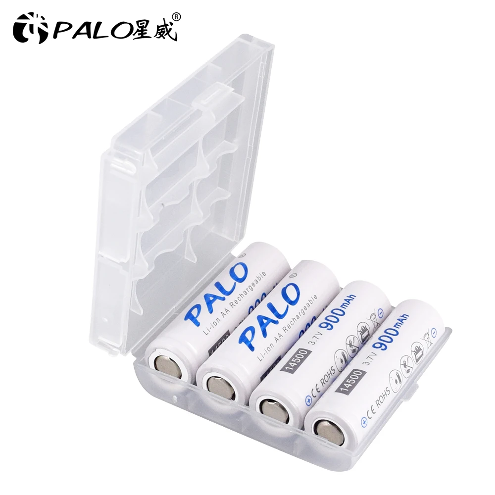 PALO 3,7 V Батарея 18650 зарядное устройство для 18650 26650 16340 14500 литиевая батарея+ 14500 литий-ионный аккумулятор Перезаряжаемые Батарея