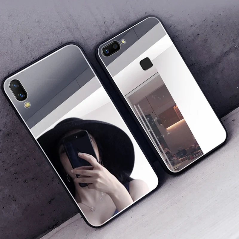 

Luxury Soft Mirror Silicone Case for Samsung Galaxy A40 A10 A20 A30 A50 A70 A6 Plus 2018 M10 2019 Bling Plating TPU Makeup Case