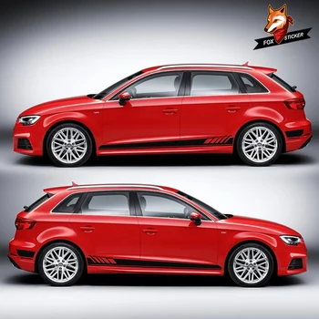 

Customized Decal Car Sticker Both Side Body Sport Auto Stickers For Audi A1 A3 A4 A5 A6 RS3 RS4 RS5 Mark Levinson