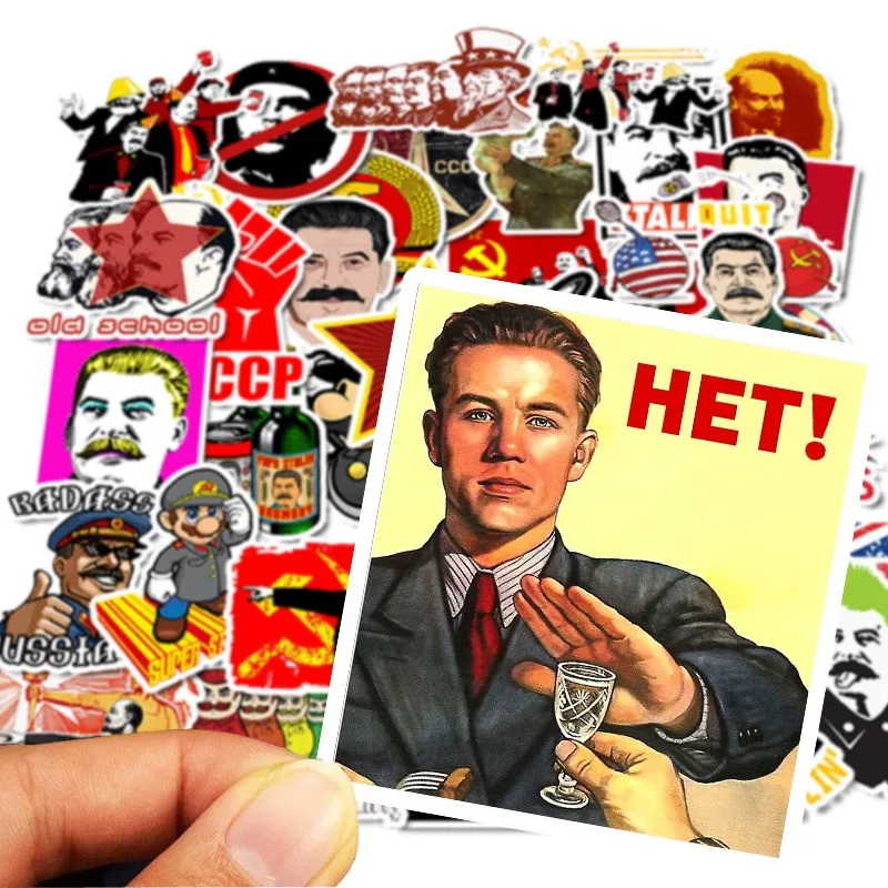 

50Pcs Not Repeat Stalin USSR CCCP Graffiti Stickers for DIY Laptop Luggage Guitar Skateboard Decor Waterproof Toy Sticker