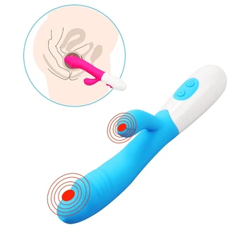 G-Spot Rabbit Vibrator for Women Dual Vibration Silicone Dildo Female Vagina Clitoris Massager Waterproof Sex Toys for Adult 18 3