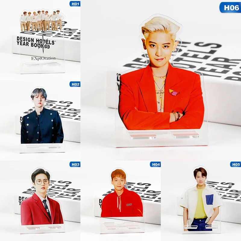 K pop Star EXO baekhyun SEHUN CHANYEOL SUHO акриловая подставка для фигурок коллекция подарочный
