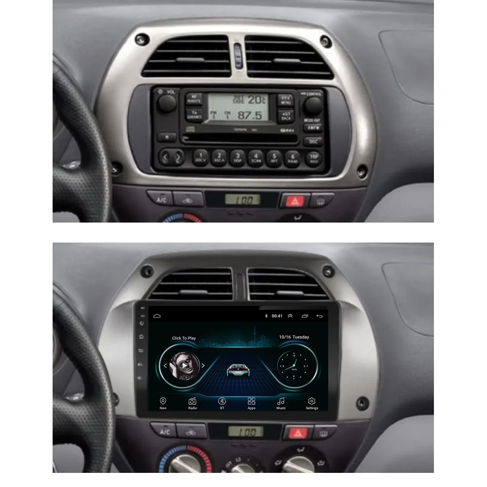 4g Lte Android 10.1 Fit Toyota Rav4 2001 2002 2003 2004 2005 2006  Multimedia Stereo Car Dvd Player Navigation Gps Radio - Car Multimedia  Player - AliExpress