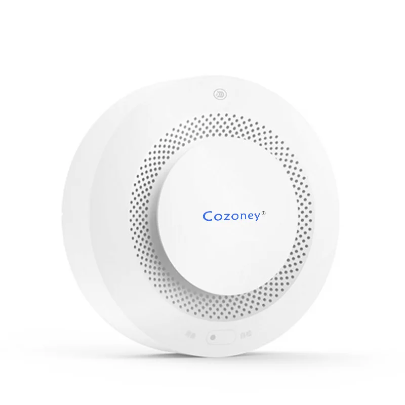 Fire Alarm Smoke Detector Sensor With 10 Years Battery Life Audible Visual Security Alarm with Tuya APP SOS Emergency Alert