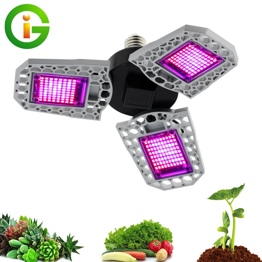 110V 220V LED Grow Light Full Spectrum E27 60W Deformable Growing Lamps PhytoLamp Waterproof For Indoor Seed Plants Flowers