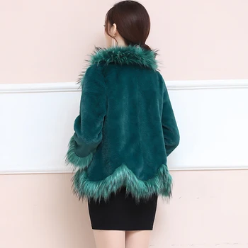 

Autumn Winter Women Clothes 2020 Faux Fox Fur Coat Female Jacket Korean Vintage Warm Tops Plus Size Manteau Femme ZT4759