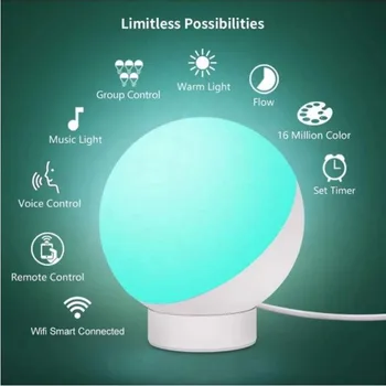 

LED Simple Wifi Smart Night Light AliExpress Family Tmall Voice Control LED Smart Light Bedroom Eye Protection Table Lamp