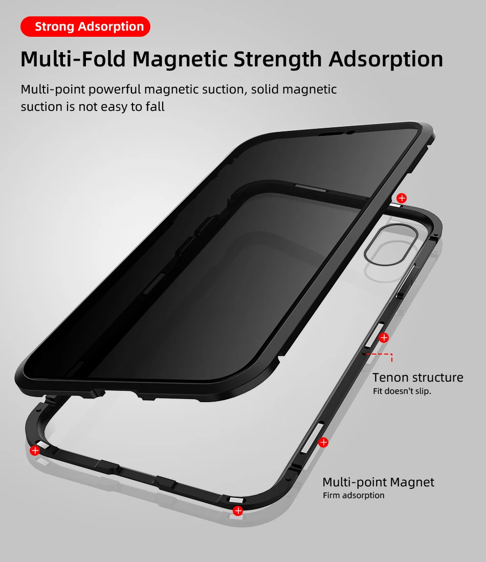 Магнитный защитное закаленное стеклянный магнит металлический чехол для телефона iphone 11 11Pro 11 Pro Max 6 6s 360 Защитный чехол для iphone XS MAX X XR 8 7 6 Plus