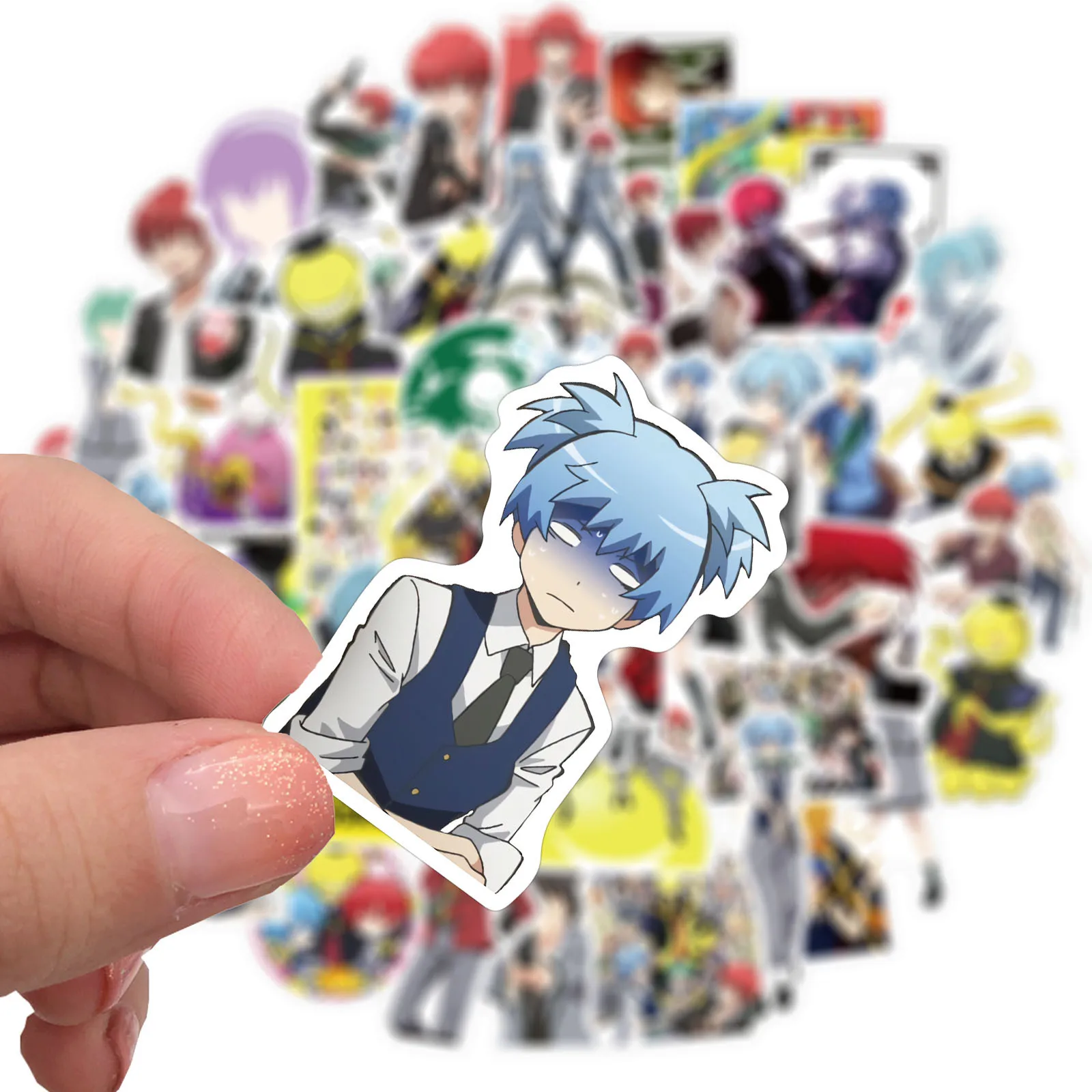 Наклейки на класс убийц Ansatsu Kyoushitsu Koro Sensei 10/50 шт. | Игрушки и хобби