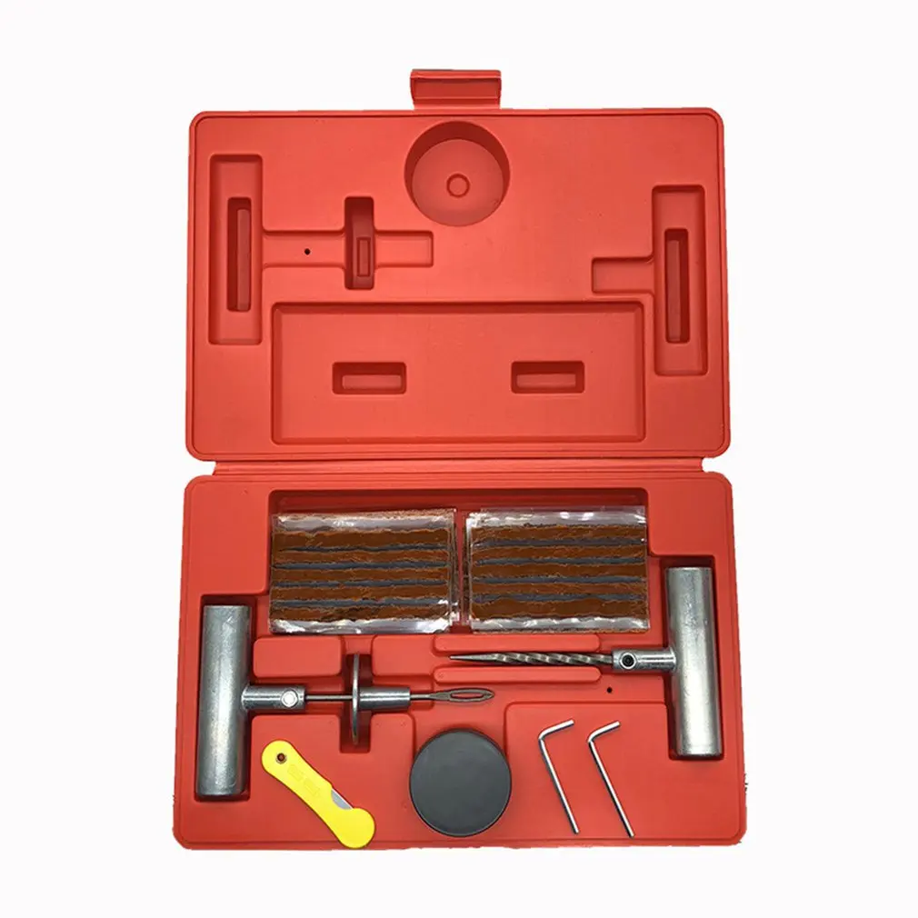

57pcs Wheel Tire Repair Kit DIY Flat Tire Repair Tool for Car Truck Motorcycle Home Plug Patch Garage Tools set